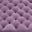 Maklaine Button Tufted Velvet Storage Ottoman in Mauve Finish