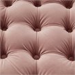 Maklaine Velvet 1pc Storage Ottoman in Blush Pink/Gold Finish