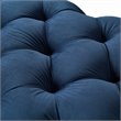 Maklaine Modern Button-Tufted Velvet Bench in Navy Blue Finish