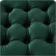 Maklaine Velvet 1Pc Storage Ottoman in Hunter Green/Gold Finish