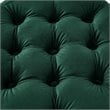 Maklaine Velvet 1Pc Storage Ottoman in Hunter Green/Chrome Finish