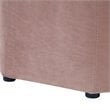 Maklaine Button Tufted Velvet Storage Ottoman in Blush Pink Finish