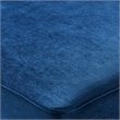 Maklaine Tufted Velvet Storage Ottoman with Chrome Legs in Navy Blue