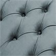 Maklaine Tufted Velvet Storage Bench with Nailhead Trim in Slate Blue