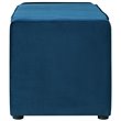 Maklaine Velvet Upholstered Bench with Shoe Storage in Blue Finish
