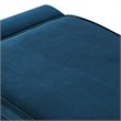 Maklaine Velvet Upholstered Bench with Shoe Storage in Blue Finish