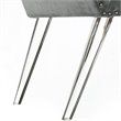 Maklaine Velvet Upholstered Bench with Acrylic Legs in Gray Finish