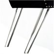 Maklaine Velvet Upholstered Bench with Acrylic Legs in Black