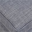 Maklaine Tufted Linen Fabric Cube Storage Ottoman with Casters in Gray