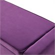 Maklaine Velvet Upholstered Bench with Shoe Storage in Purple
