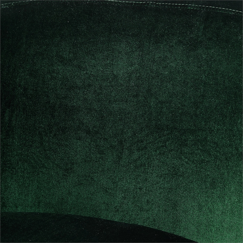 Maklaine Tufted Velvet Barrel Back Accent Chair in Green/Gold