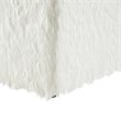 Maklaine Modern Faux Fur Fabric Cube Storage Ottoman in White
