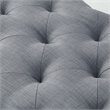 Maklaine Modern Button-Tufted Linen Fabric Bench in Light Gray