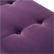 Maklaine Tufted Velvet Bench with Stainless Steel Legs in Purple/Chrome