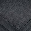 Maklaine Tufted Linen Fabric Cube Storage Ottoman with Casters in Black