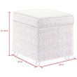 Maklaine Tufted Linen Fabric Cube Storage Ottoman with Casters in Yellow