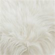 Maklaine Fur Fabric Upholstered Bench with Stainless Steel Legs - White/Gold