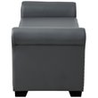 Maklaine Faux Leather Storage Bench with Nail Head Trim in Gray