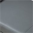 Maklaine Faux Leather Storage Bench with Nail Head Trim in Gray