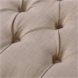 Maklaine Linen Fabric Storage Bench with Nailhead Trim in Beige