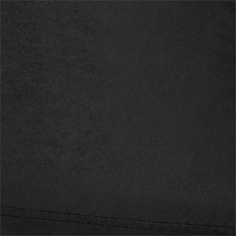 Maklaine Tufted Velvet Barrel Back Accent Chair in Black/Chrome