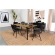 Maklaine Wood Rectangular Dining Bench in Natural Mango and Black