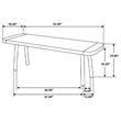 Maklaine Wood Rectangular Dining Bench in Natural Mango and Black