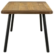 Maklaine Wood Rectangular Dining Table in Natural Mango and Black