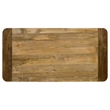 Maklaine Wood Rectangular Dining Table in Natural Mango and Black
