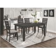 Maklaine 5-piece Transitional Wood Rectangular Dining Set in Gray