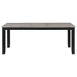 Maklaine 7-piece Wood Dining Table Set with Extension Leaf Gray and Black