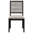 Maklaine 7-piece Wood Dining Table Set with Extension Leaf Gray and Black