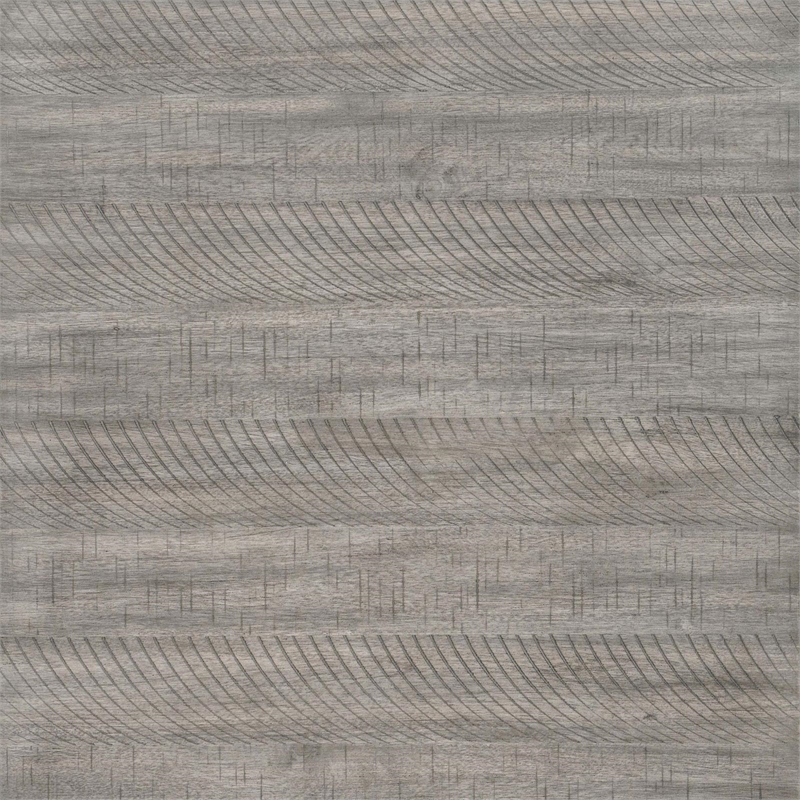 Maklaine 7-piece Wood Dining Table Set with Extension Leaf Gray and Black