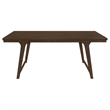 Maklaine Farmhouse Wood Rectangular Dining Table in Brown Oak