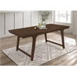 Maklaine Farmhouse Wood Rectangular Dining Table in Brown Oak