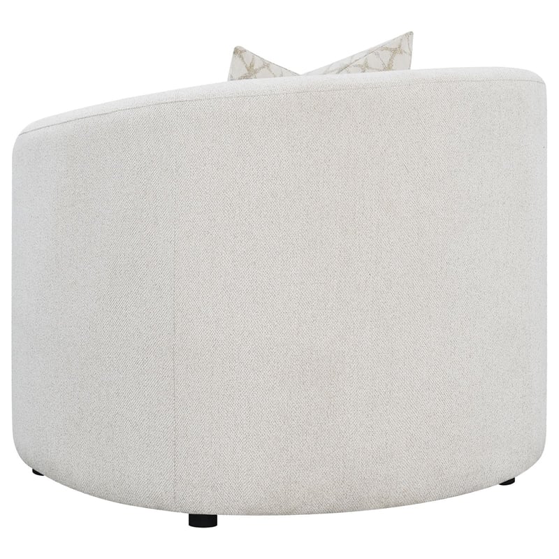 Maklaine 3-piece Modern Fabric Upholstered Tight Back Living Room Set Latte