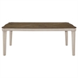 Maklaine Farmhouse Wood Starburst Dining Table Nutmeg and Rustic Cream