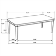 Maklaine Farmhouse Wood Starburst Dining Table Nutmeg and Rustic Cream