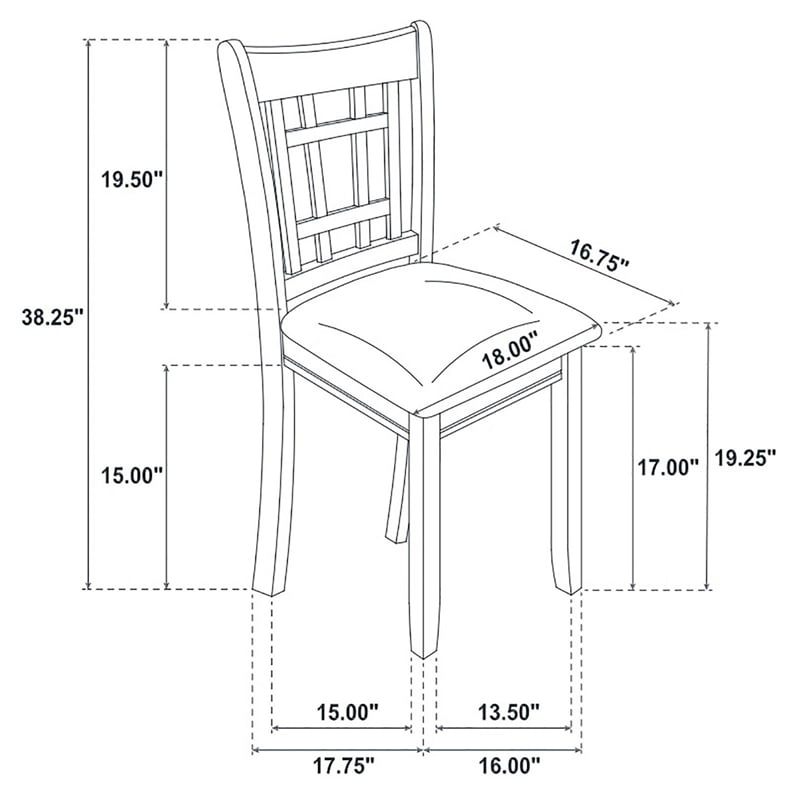 Maklaine 5-piece Transitional Wood Dining Set in Medium Gray and Black
