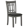 Maklaine 5-piece Transitional Wood Dining Set in Medium Gray and Black