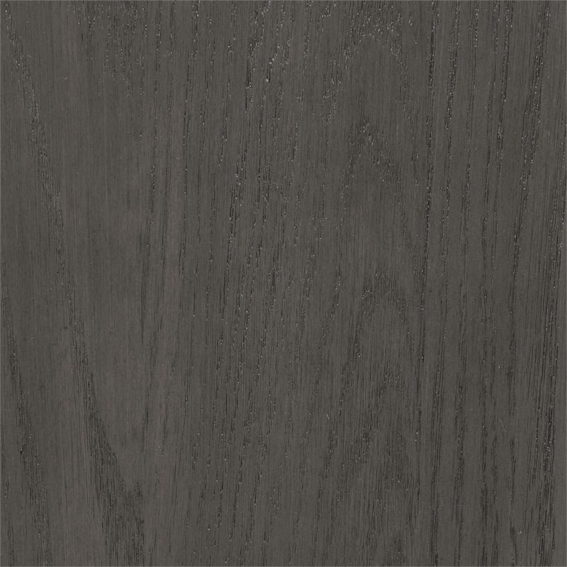 Maklaine 5-piece Transitional Wood Dining Set in Medium Gray and Black