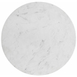 Maklaine Contemporary 30''H x 48''W x 48''D White Marble Dining Table