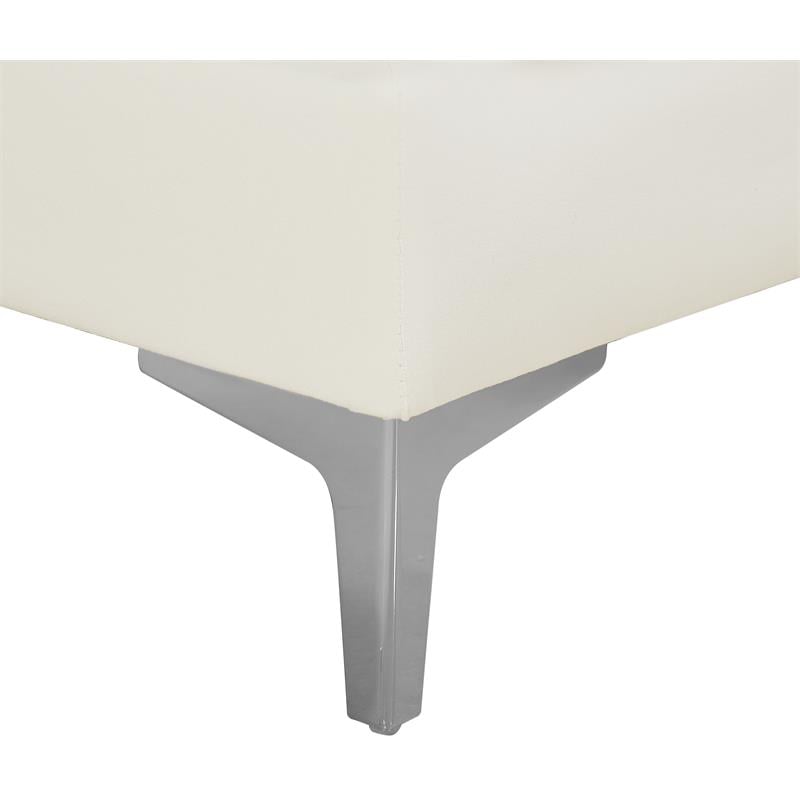 Maklaine Contemporary 31''H x 33.5''W x 33.5''D Cream Velvet Corner Chair