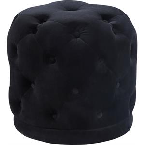 Maklaine Modern 17''H x 18''W x 18''D Contemporary Ottoman/Stool in Black