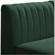 Maklaine Contemporary 31''H x 145''W x 93''D Green Velvet Modular Sectional