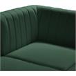 Maklaine Contemporary 31''H x 145''W x 93''D Green Velvet Modular Sectional