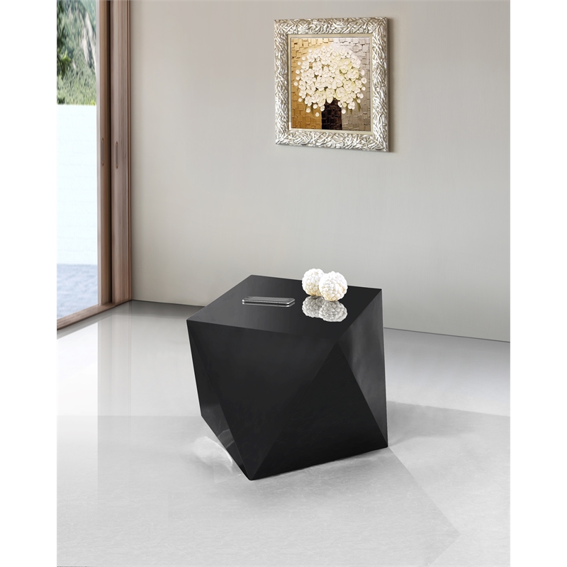 Maklaine Contemporary 19.5''H x 20''W x 20''D Diamond Shaped Steel End Table