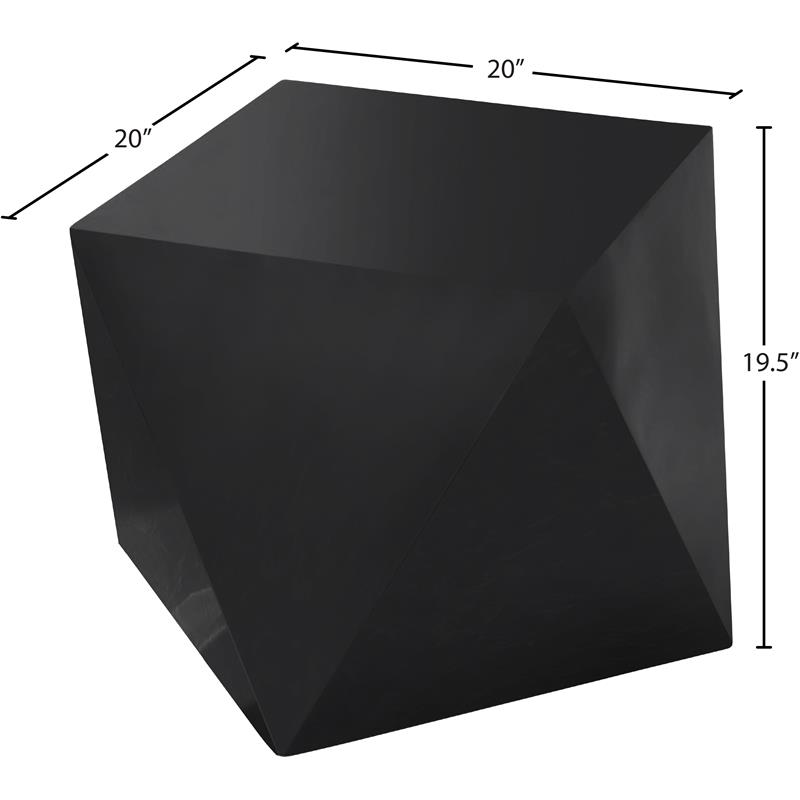 Maklaine Contemporary 19.5''H x 20''W x 20''D Diamond Shaped Steel End Table