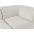 Maklaine Contemporary Fabric Modular Sectional in Soft Cream