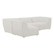 Maklaine Contemporary Fabric Modular Sectional in Soft Cream